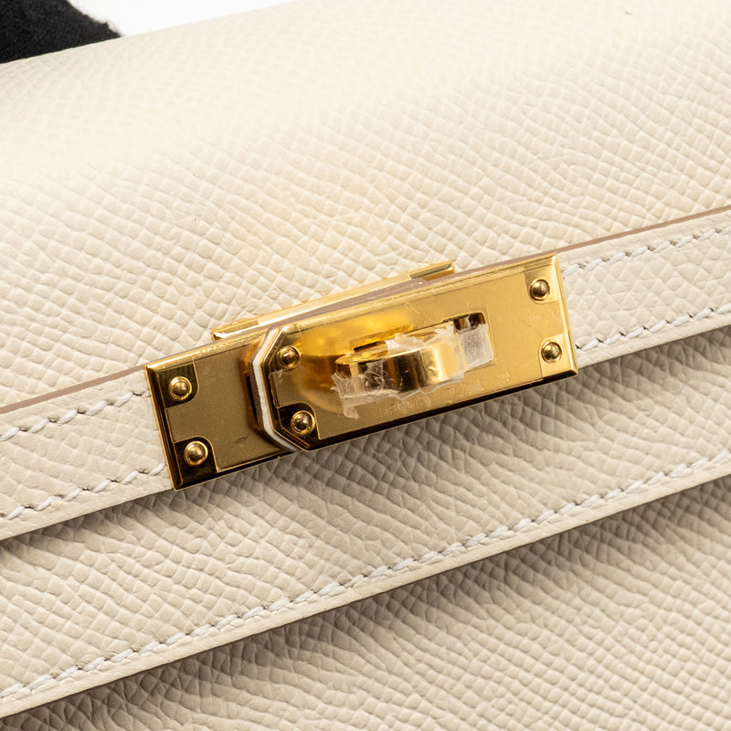 Hermes Kelly 25 Epsom Craie GHW Stamp W