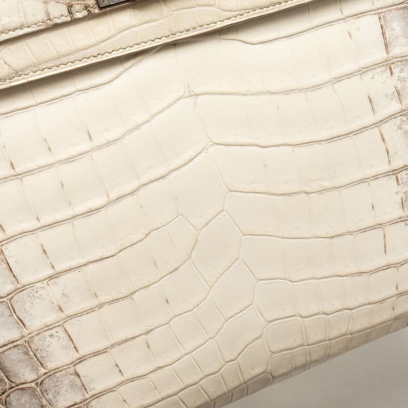 Hermes kelly 32 crocodile niloticus Himalaya blanc SHW stamp Y