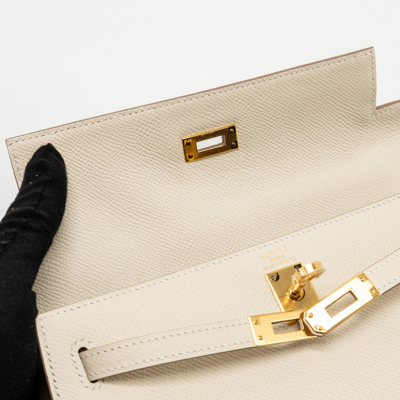 Hermes Kelly 25 Epsom Craie GHW Stamp W