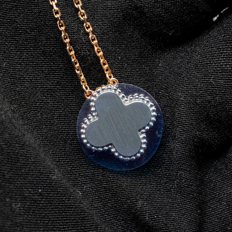 Van Cleef & Arpels 2025 Holiday  Pendant Pink Mother of Pearl Rose Gold with Diamond