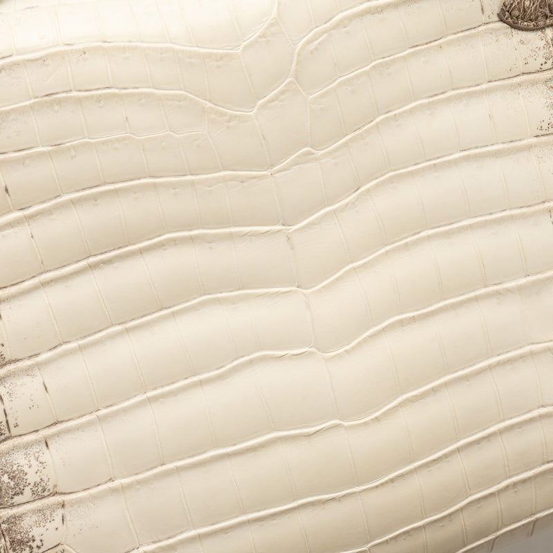 Hermes kelly 32 crocodile niloticus Himalaya blanc SHW stamp Y