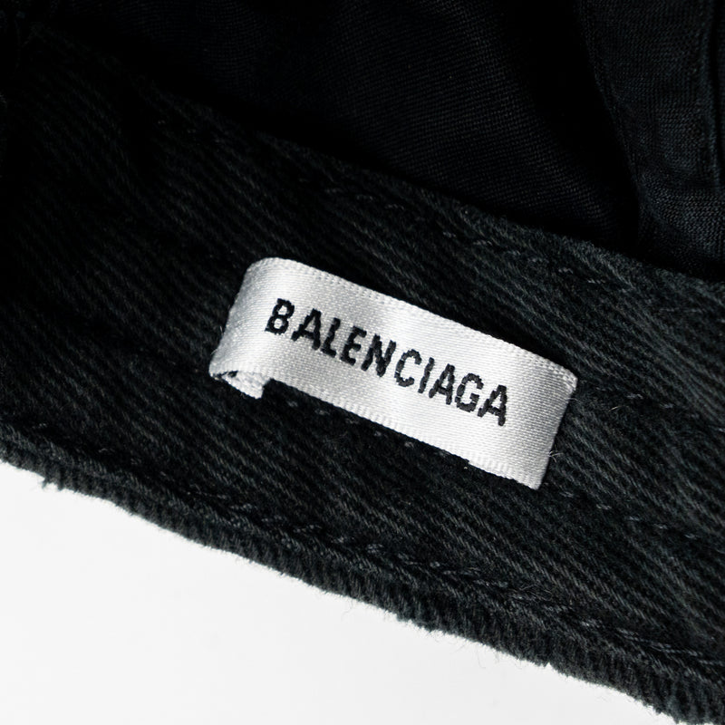 Balenciaga L 2030 distressed piercing Cap Denim Grey