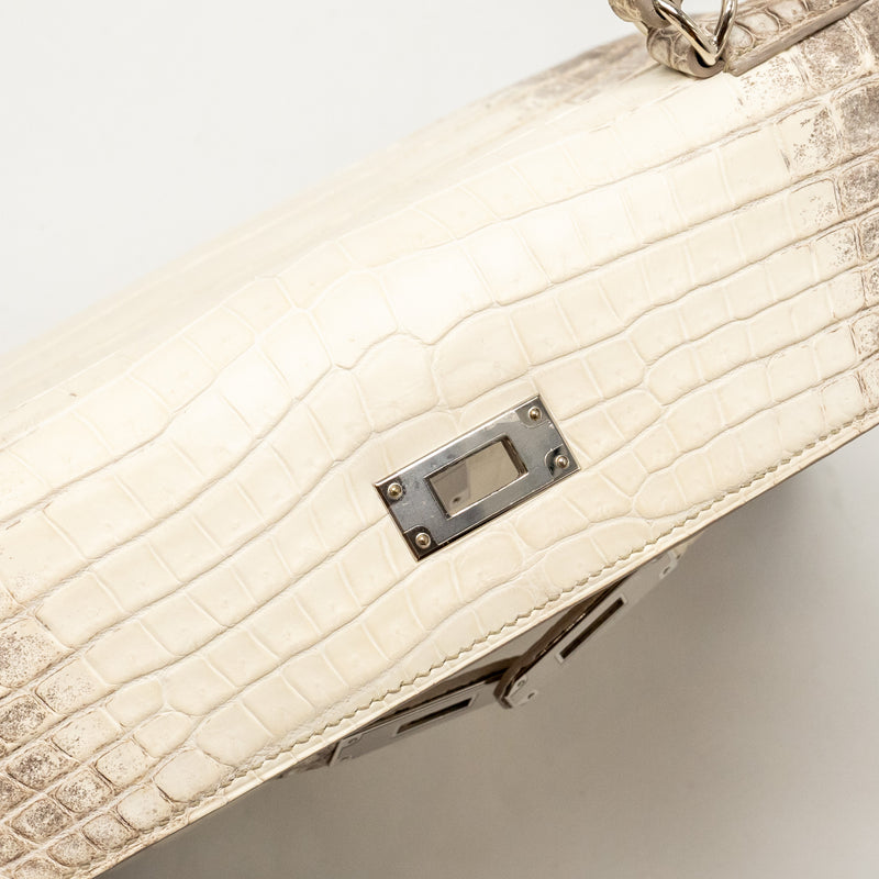 Hermes kelly 32 crocodile niloticus Himalaya blanc SHW stamp Y
