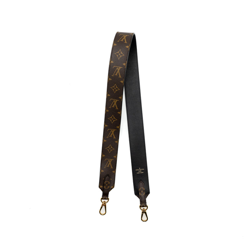 Louis Vuitton Bandoulière shoulder strap Monogram canvas / black GHW