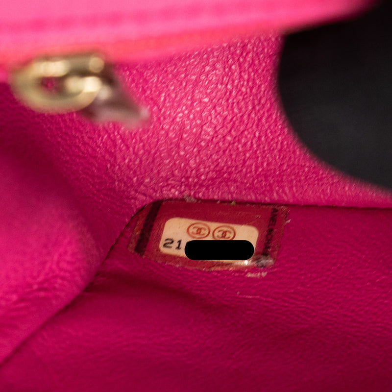 Chanel Mini Rectangular Flap Bag Lambskin Pink LGHW