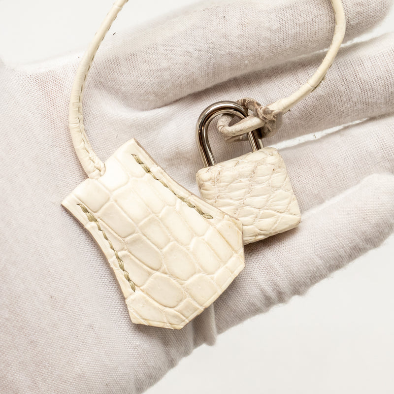 Hermes kelly 32 crocodile niloticus Himalaya blanc SHW stamp Y