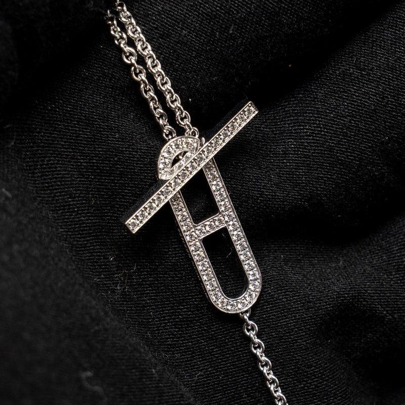 Hermes Ever Chaine D Andre necklace white gold diamonds