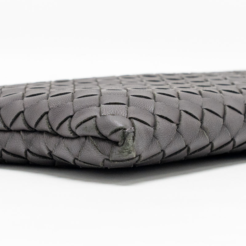 Bottega Veneta Intrecciato Clutch Leather Brown SHW
