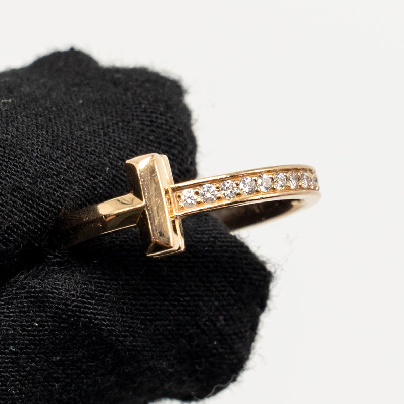 Tiffany size～US6 T1 Ring Rose Gold Diamonds