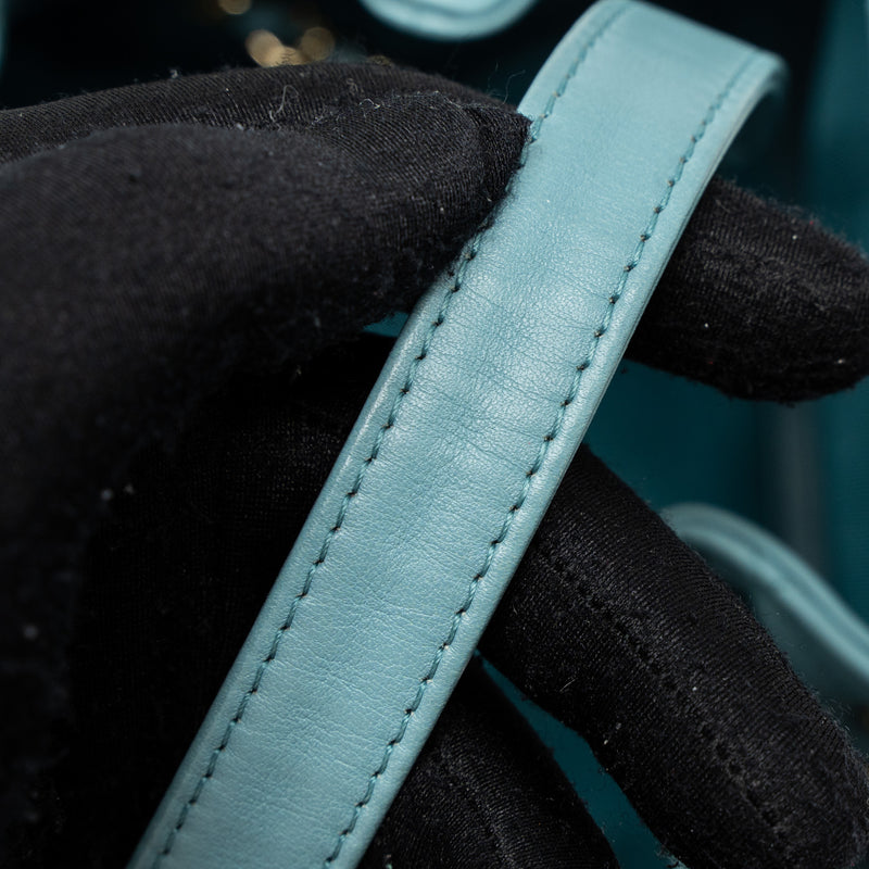 Chanel Bucket Bag Calfskin Light Blue LGHW