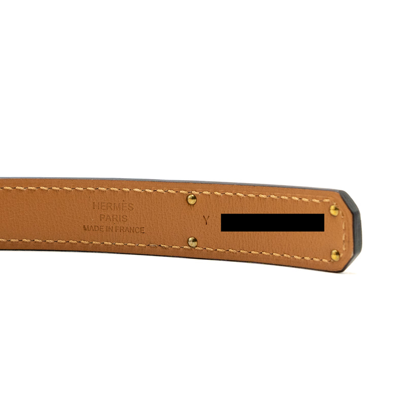 hermes classic kelly belt epsom etoupe RGHW stamp Y