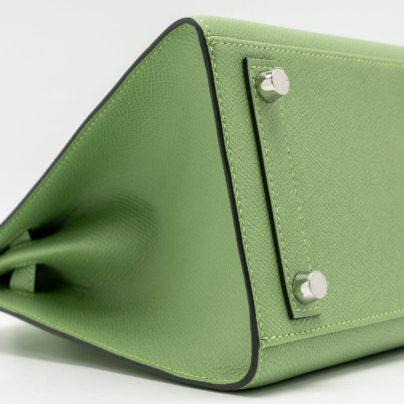 Hermes Birkin 25 Epsom Vert Criquet SHW Stamp Y