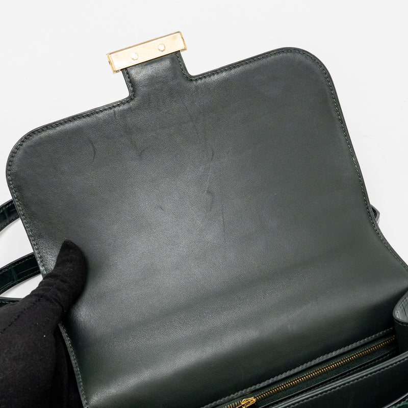 Hermes Constance 24 ALLIGATOR MISSISSIPPIENSIS MAT Vert Fonce GHW Stamp X