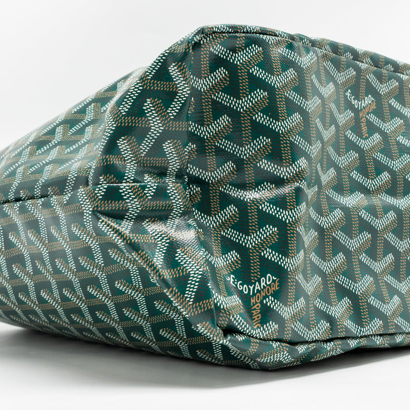 Goyard Saint Louis PM Tote Goyardine Canvas Green SHW