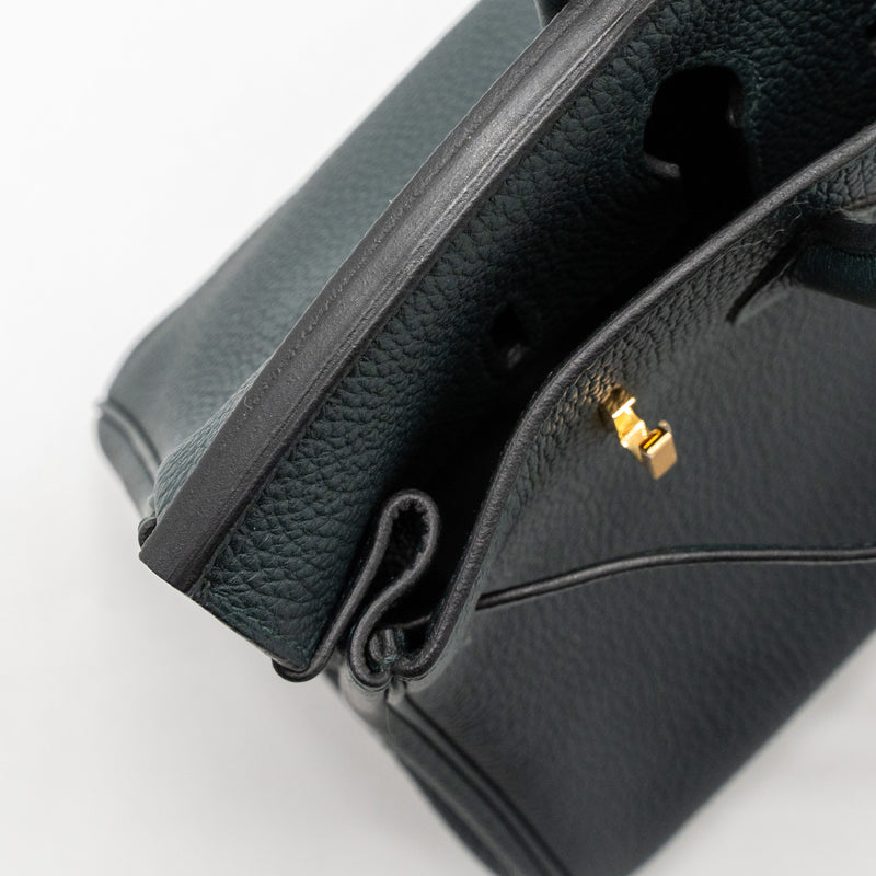 Hermes Birkin 25 Togo Vert Cypres GHW Stamp C