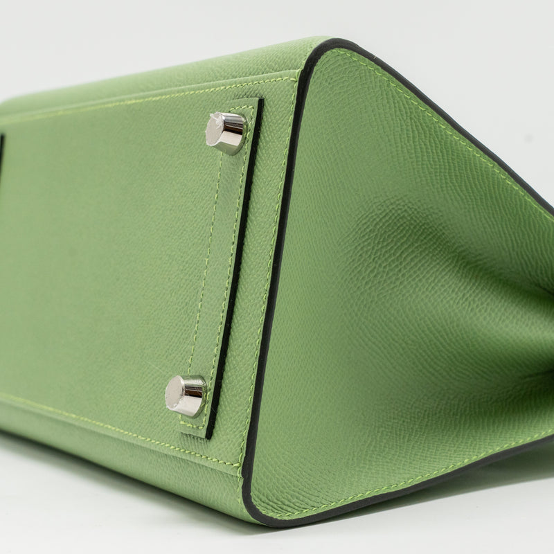 Hermes Birkin 25 Epsom Vert Criquet SHW Stamp Y