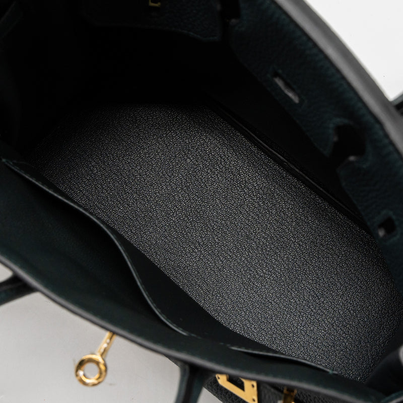 Hermes Birkin 25 Togo Vert Cypres GHW Stamp C