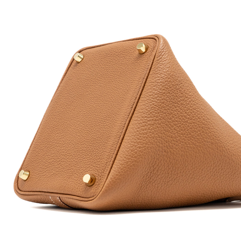 Hermes Picotin 18 Lock Bag Taurillon Maurice Gold GHW Stamp Y