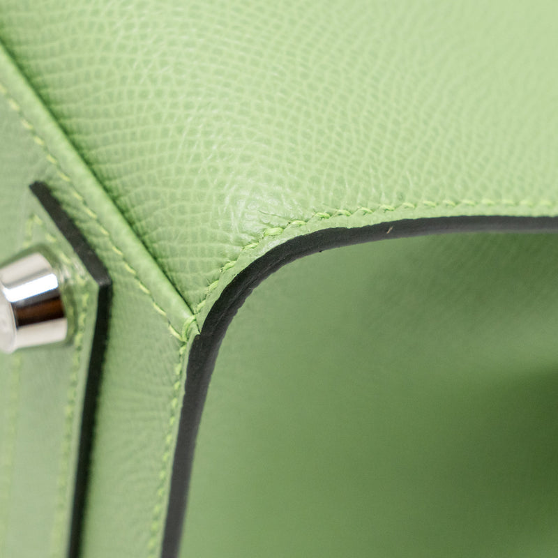 Hermes Birkin 25 Epsom Vert Criquet SHW Stamp Y