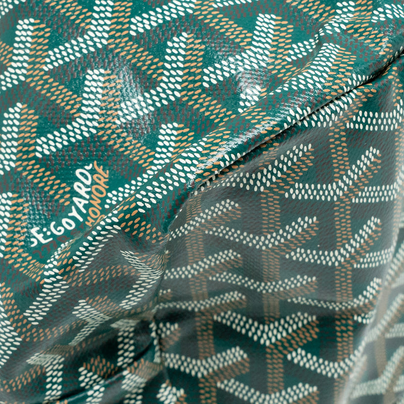 Goyard Saint Louis PM Tote Goyardine Canvas Green SHW