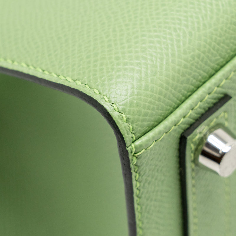 Hermes Birkin 25 Epsom Vert Criquet SHW Stamp Y
