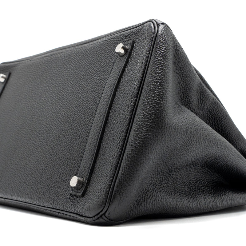 Hermes Birkin 35 Togo Black SHW Stamp Square R
