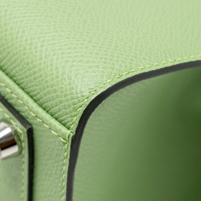 Hermes Birkin 25 Epsom Vert Criquet SHW Stamp Y