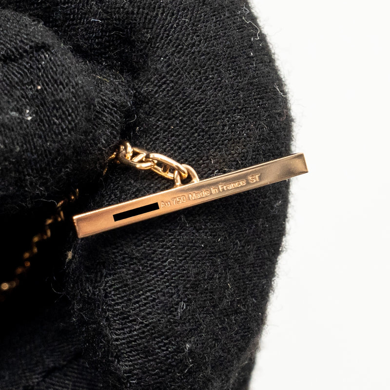 Hermes Size ST Chaine D’ancre Contour Bracelet Rose Gold Diamonds