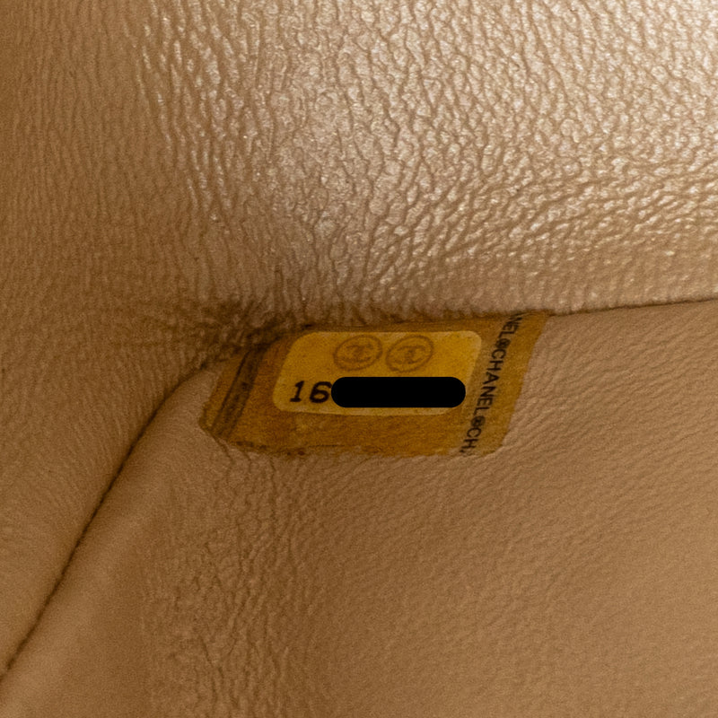 Chanel Mini Square flap Bag Lambskin Gold GHW