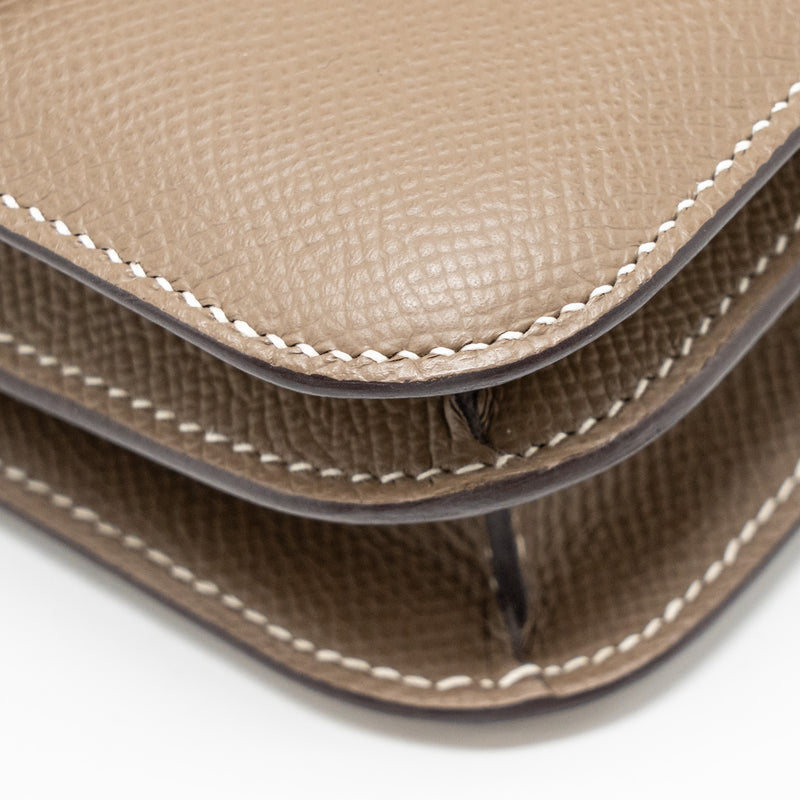Hermes Mini Constance Epsom Etoupe RGHW Stamp B