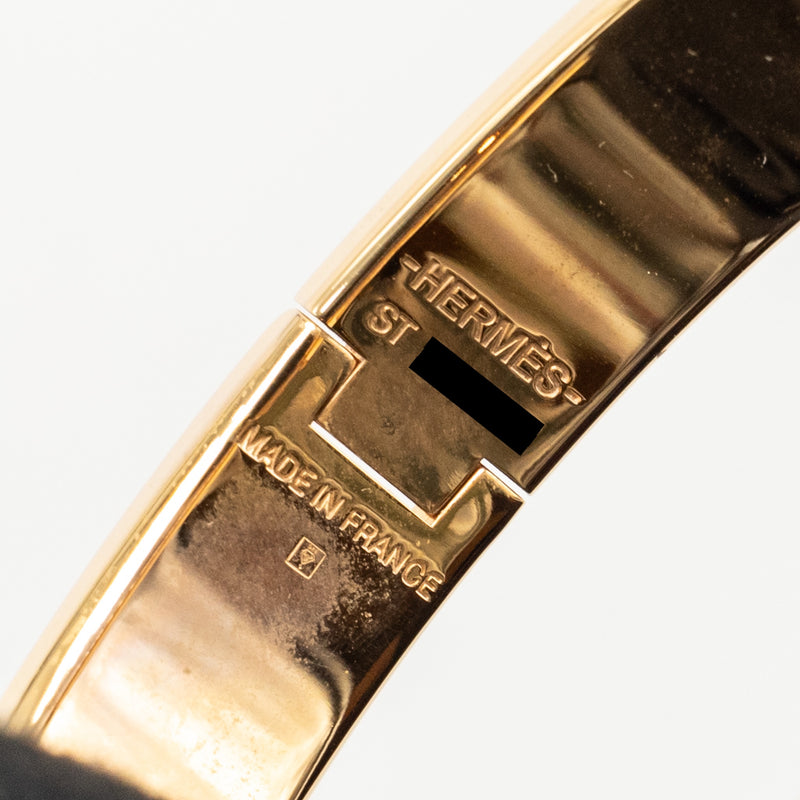 Hermes Size ST Clic H Bracelet Marron Glace RGHW