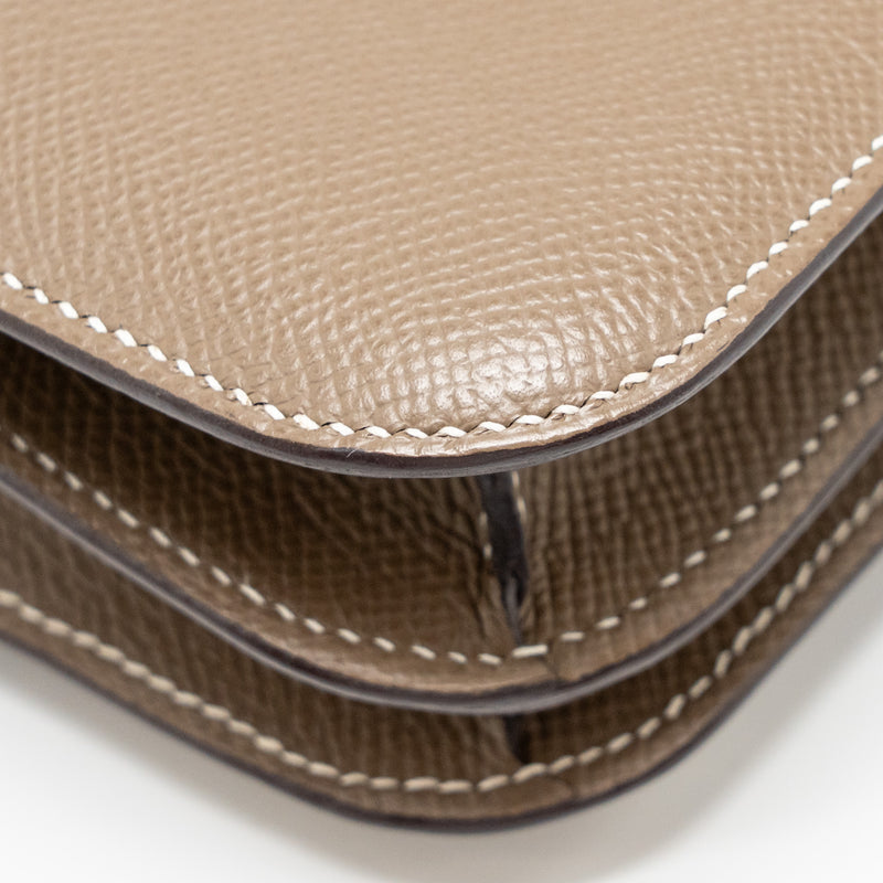Hermes Mini Constance Epsom Etoupe RGHW Stamp B