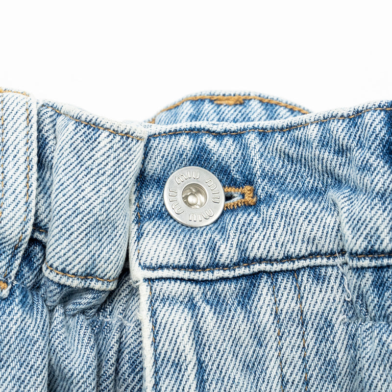 Miu miu size 24 sapphire denim blue shorts