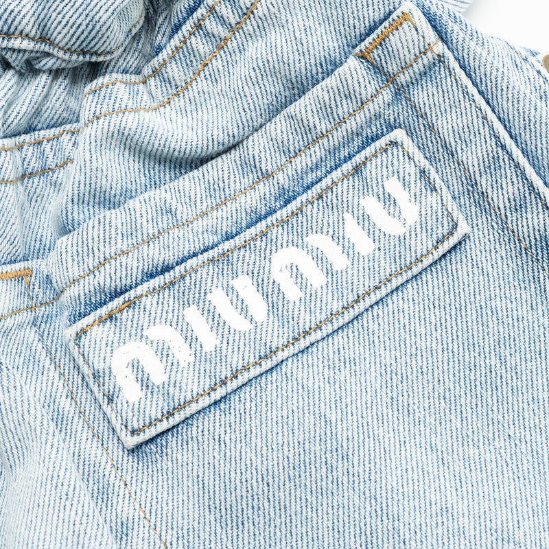 Miu miu size 24 sapphire denim blue shorts