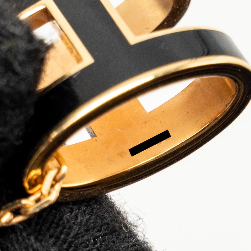 Hermes Pop H Pendant Black RGHW