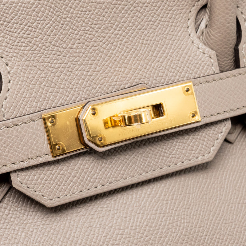 Hermes birkin 30 epsom m8 gris asphalt GHW stamp C