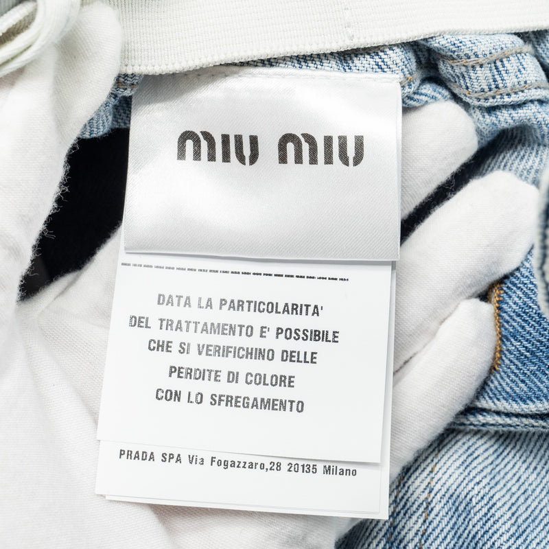 Miu miu size 24 sapphire denim blue shorts