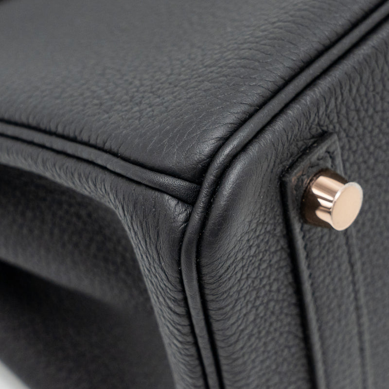 Hermes Birkin 25 Togo Black RGHW Stamp U