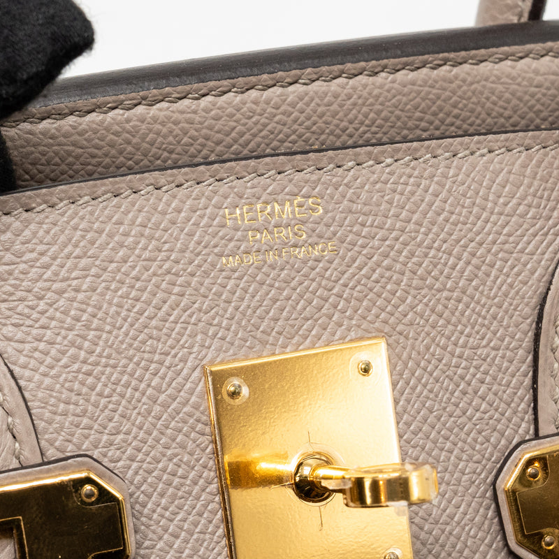 Hermes birkin 30 epsom m8 gris asphalt GHW stamp C