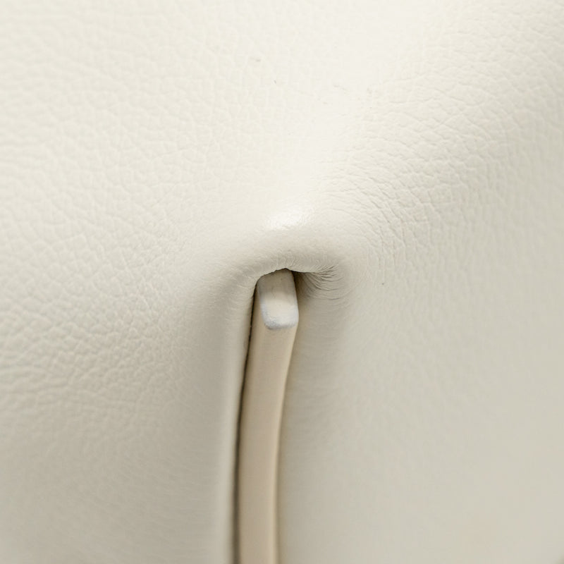 Hermes Mini 2424 24/24-21 Bag Evercolor/Swift Blanc / Nata GHW Stamp U