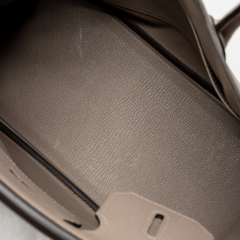 Hermes birkin 30 epsom m8 gris asphalt GHW stamp C