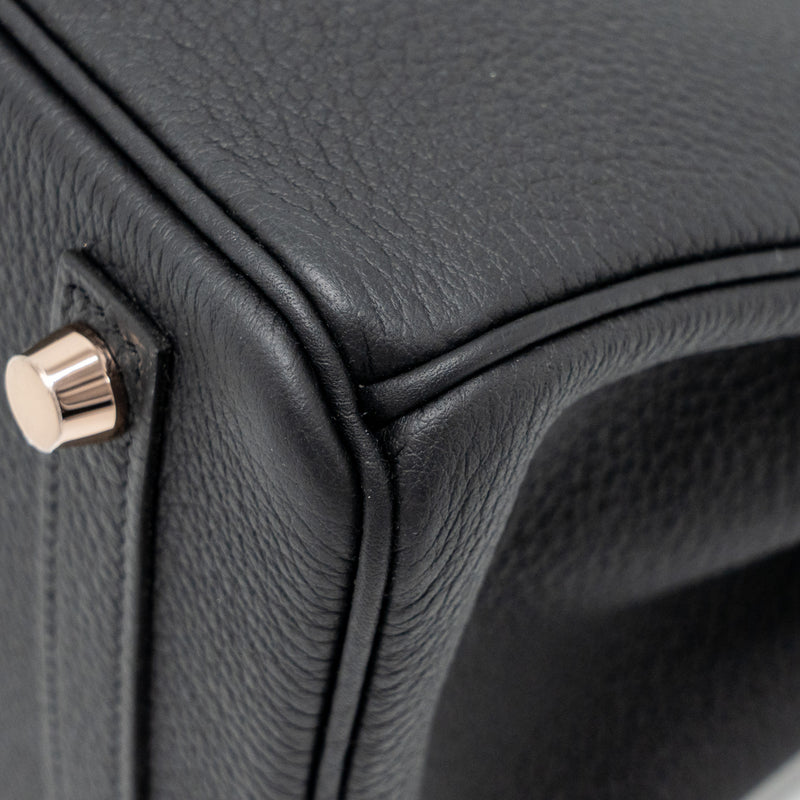 Hermes Birkin 25 Togo Black RGHW Stamp U