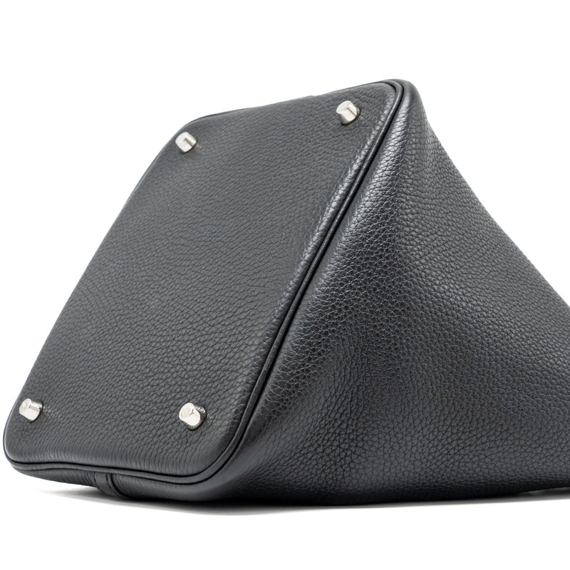 Hermes Picotin 22 Lock Bag Clemence Black SHW Stamp D