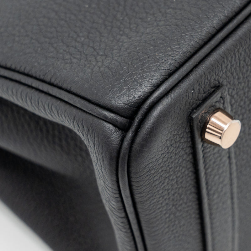 Hermes Birkin 25 Togo Black RGHW Stamp U