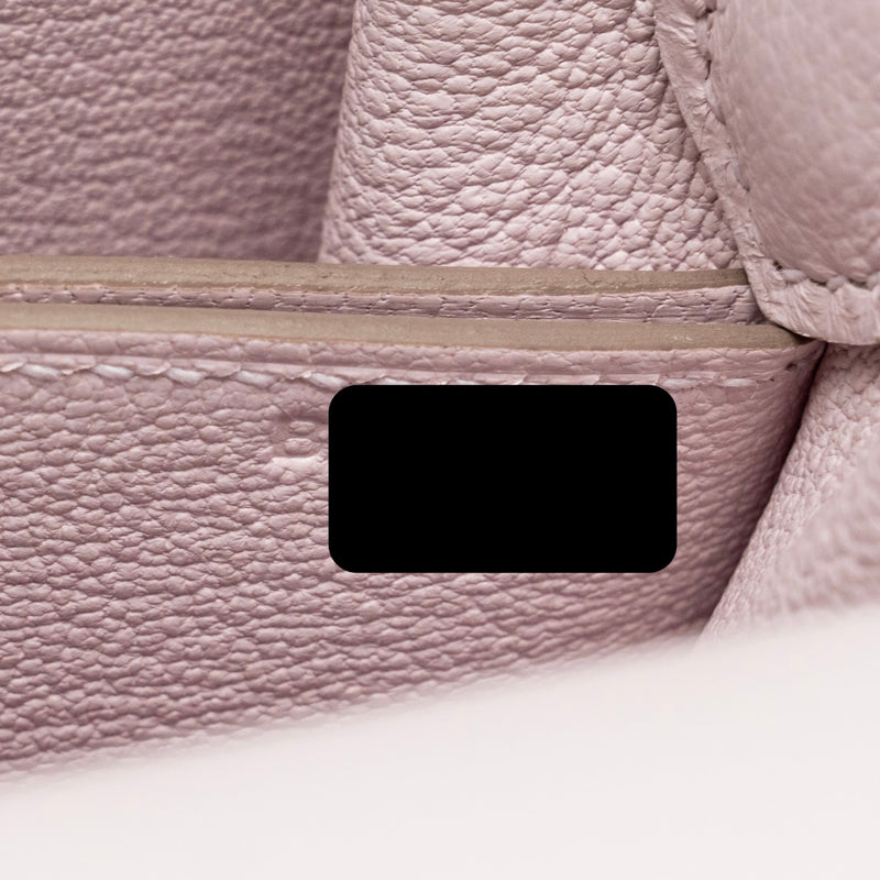 Hermes Mini Roulis Evercolor Mauve Pale SHW Stamp B