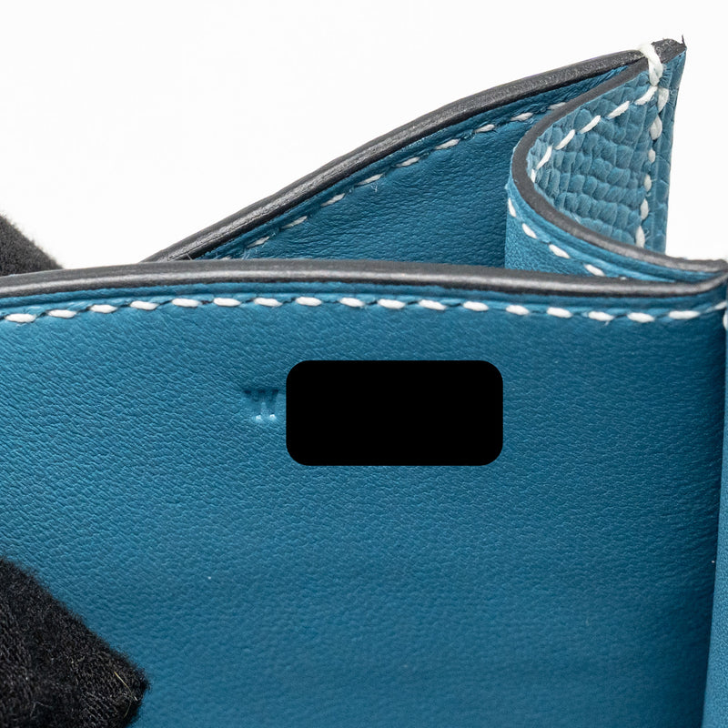 Hermes Mini Constance Epsom D2 New Blue Jean GHW Stamp W