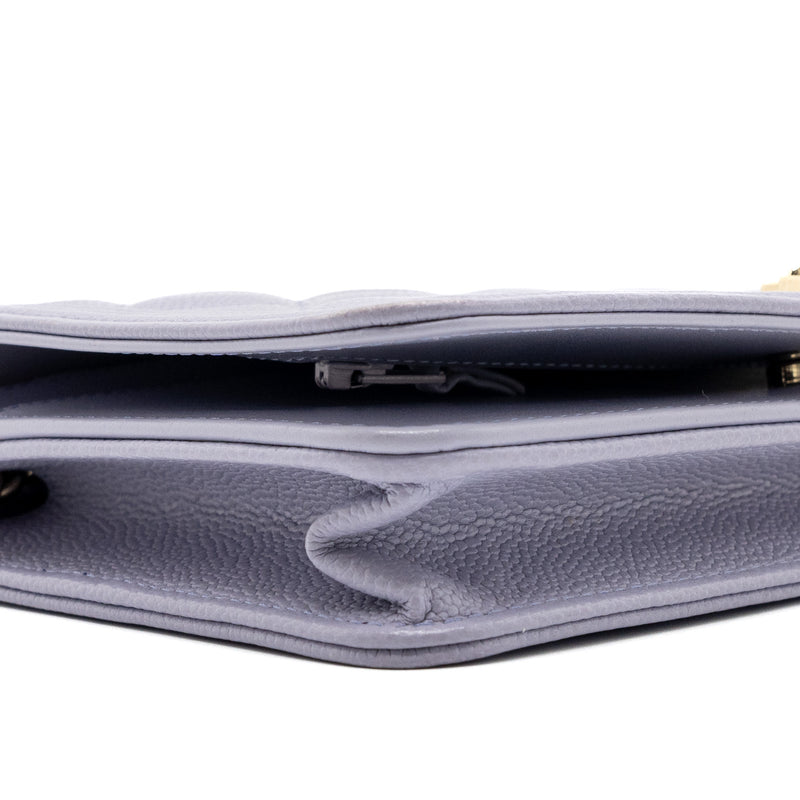 Chanel boy wallet on chain caviar lialic / light purple LGHW (microchip)