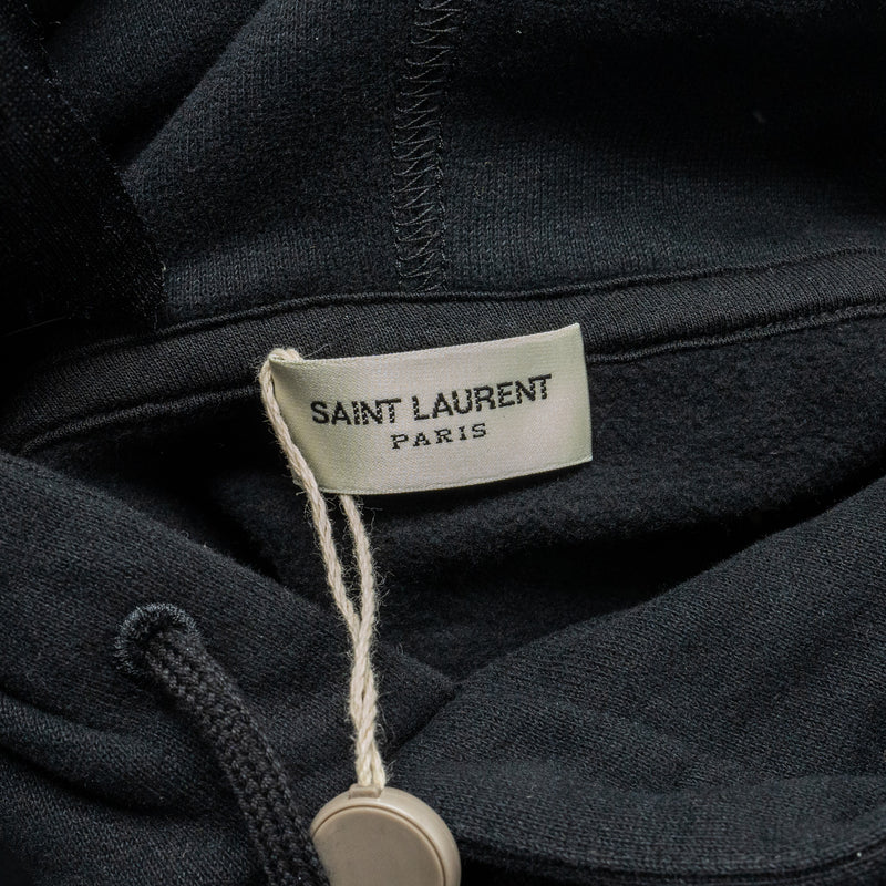 Saint laurent size XS letter hoodie cotton black