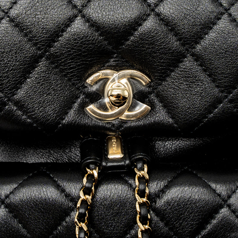 Chanel 23C Duma Mini Backpack Calfskin Black LGHW (Microchip)