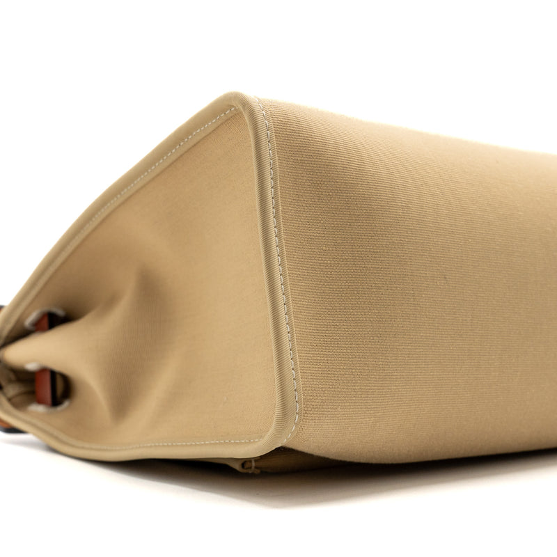 Hermes herbag 31 zip bag canvas / hunter leather trench/ Cuvier SHW stamp D